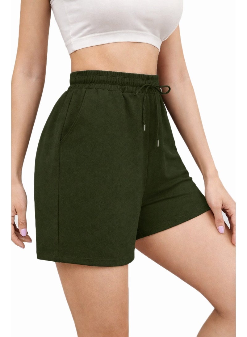 Nileton Plain Basic High-Rise Shorts - Image 1